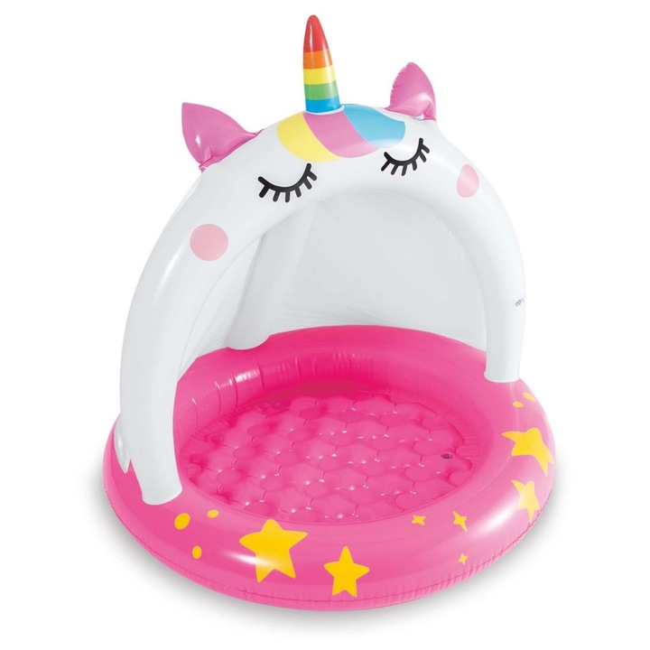 Надуваем басейн Intex Baby - Unicorn kitten, 102 х 102 см