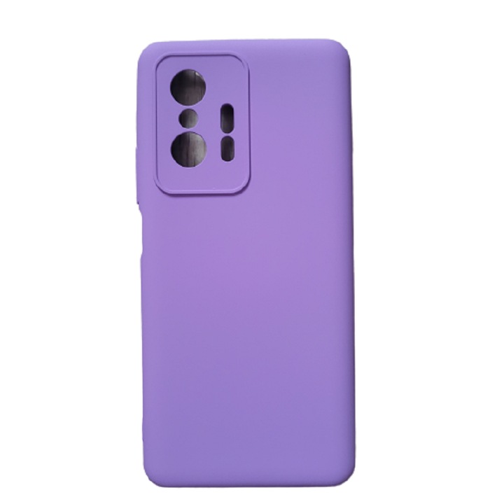 Ütésálló szilikon tok mikroszálas belsővel, amely kompatibilis a Xiaomi Redmi 11T / 11 T Pro 5G Purple készülékkel