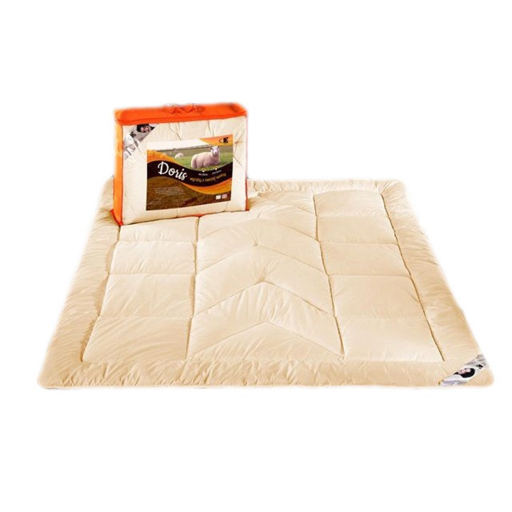 Pilota de pat, AMW, Lana, 160 x 200 cm, Ecru