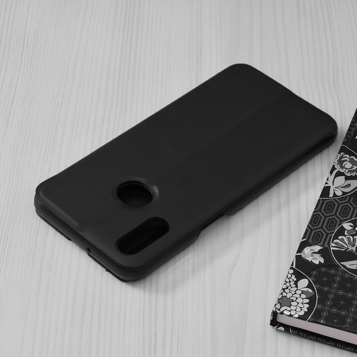 Husa pentru Samsung Galaxy A10s/M01s, Piele ecologica, Black