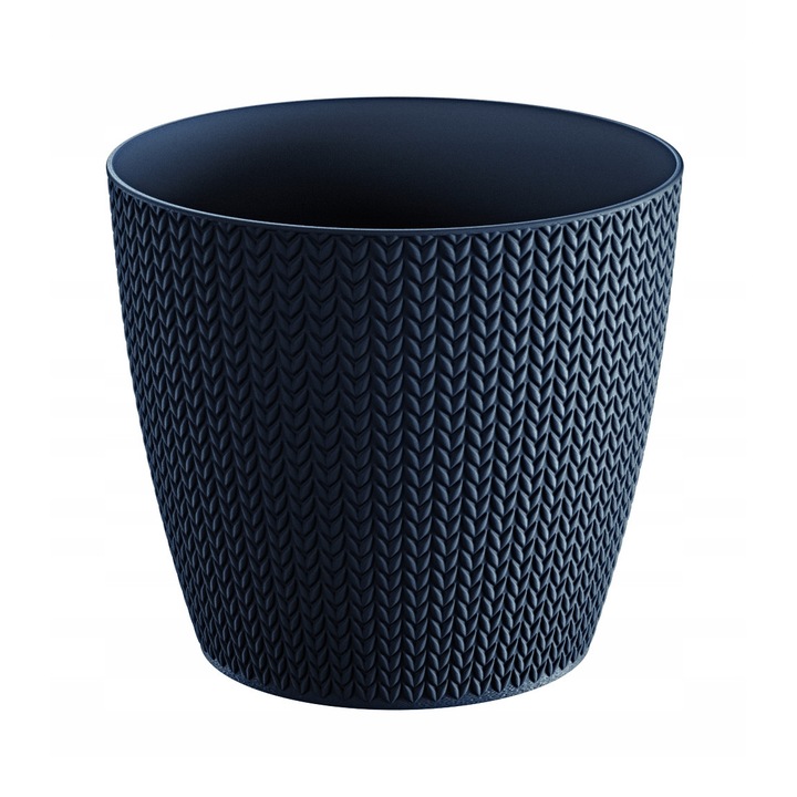 Ghiveci rotund, Prosperplast, Plastic, 11.2x12.8cm, Gri