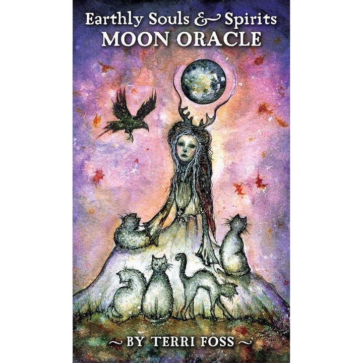 Комплект от 55 карти Moon Oracle Earthly Souls & Spirits - Terri Foss, US Games, английски, 8 x 13,5 cm