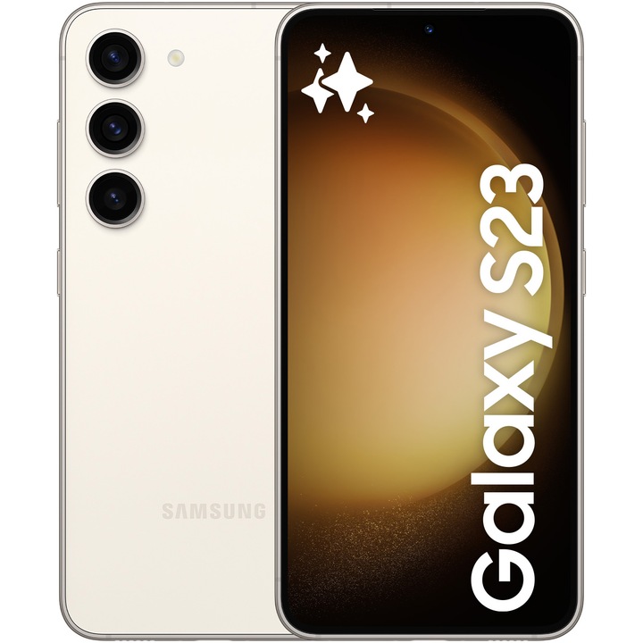 Telefon mobil Samsung Galaxy S23, Dual SIM, 8GB RAM, 256GB, 5G, Cream
