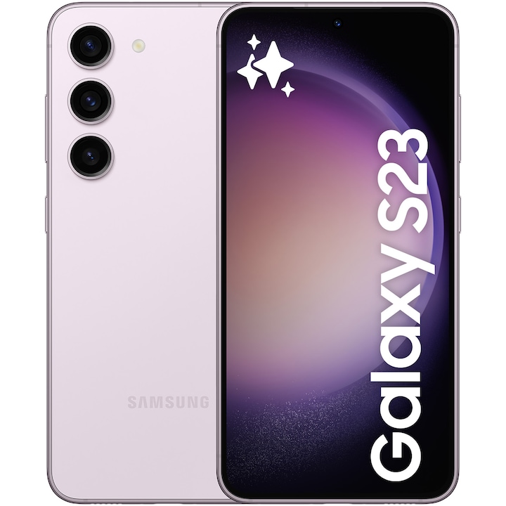 Telefon mobil Samsung Galaxy S23, Dual SIM, 8GB RAM, 128GB, 5G, Lavender