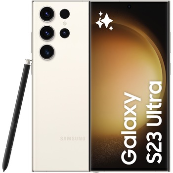 Telefon mobil Samsung Galaxy S23 Ultra, Dual SIM, 512GB, 12GB RAM, 5G, Cream