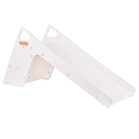 Tobogan pentru copii multifunctional, KiddyMoon, Lemn, 52 cm, Alb