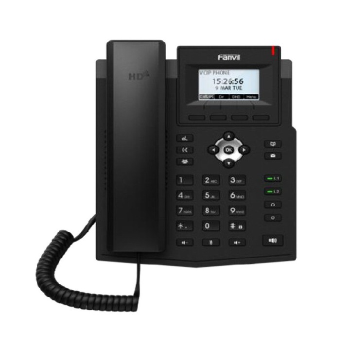 Telefon VoIP Fanvil, X3S Lite IPV6, HD, RJ45, 100Mbps, Ecran LCD, Negru