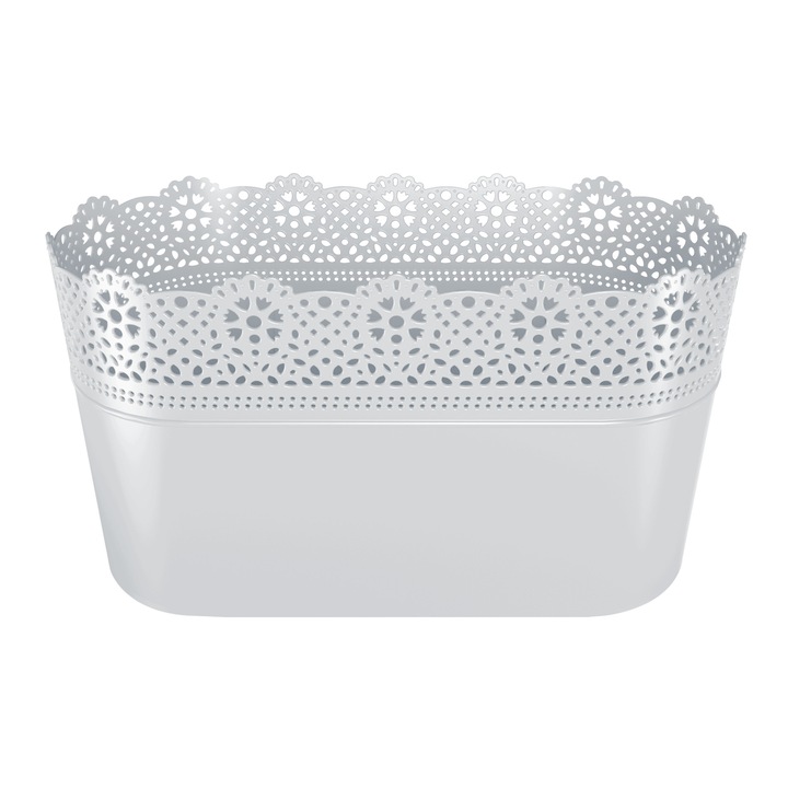 Ghiveci, Prosperplast, Plastic, Alb