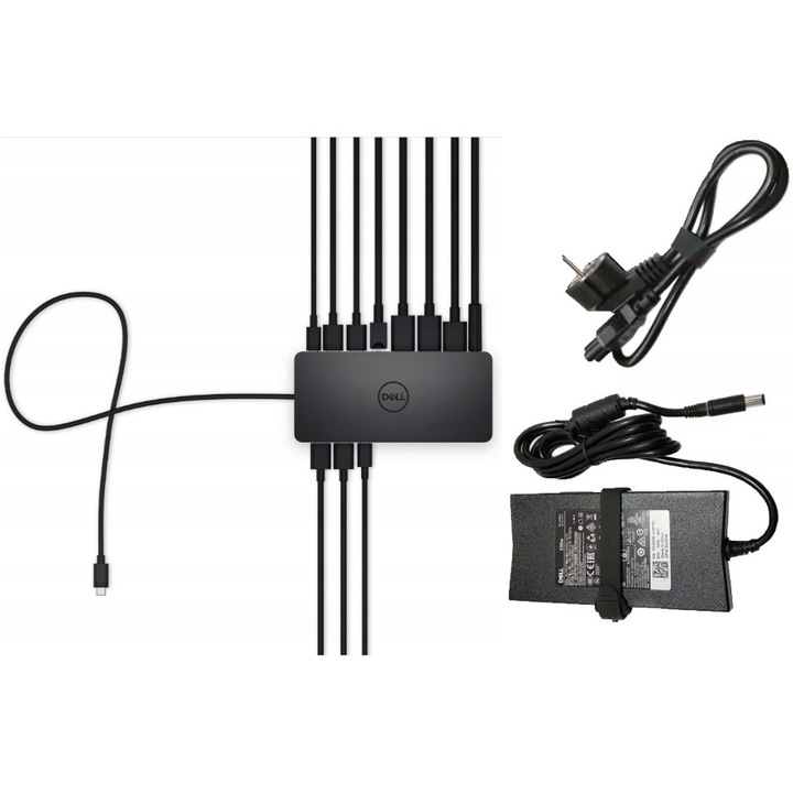 Докинг станция Dell, Universal Dock UD22, 2 DisplayPort, 1 HDMI, Черен