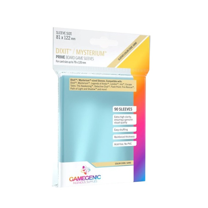90 Sleeves Gamegenic készlet, Prime, Dixit, 81 x 122 mm, átlátszó