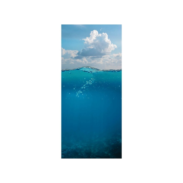 Folie cabina dus, Folina, sablare cu model Sub apa, rola de 100x210 cm