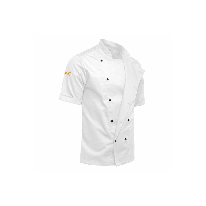 Jacheta de bucatar, Strongant, Maneca scurta, Bumbac/Poliester, Alb, XS