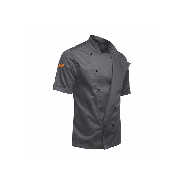 Jacheta de bucatar, Strongant, Maneca scurta, Bumbac/Poliester, Gri, XS