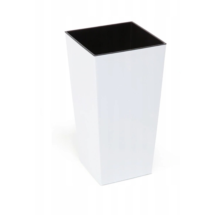 Ghiveci Inalt Pentru Plante, Lamela, La-547_05, Plastic, 57X30Cm, Patrat, 6L, Alb