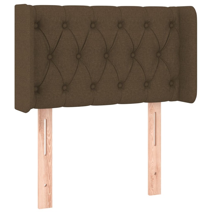 Tablie pat cu banda LED VidaXL Inaltime reglabila, 83x16x78/88 cm, Poliester/Lemn, Maro inchis
