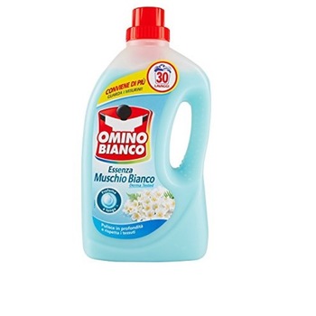 Detergent lichid Omino Bianco cu esenta de mosc alb 1950 ml 30 spalari Detergent lichid Omino Bianco cu esenta de mosc alb 1950 ml 30 spalari