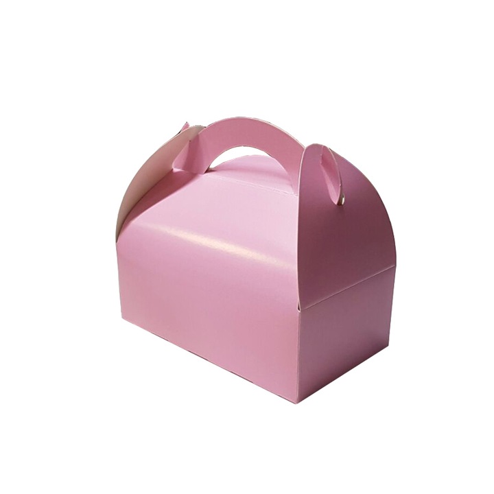 Cutie cu maner pentru prajituri, model roz