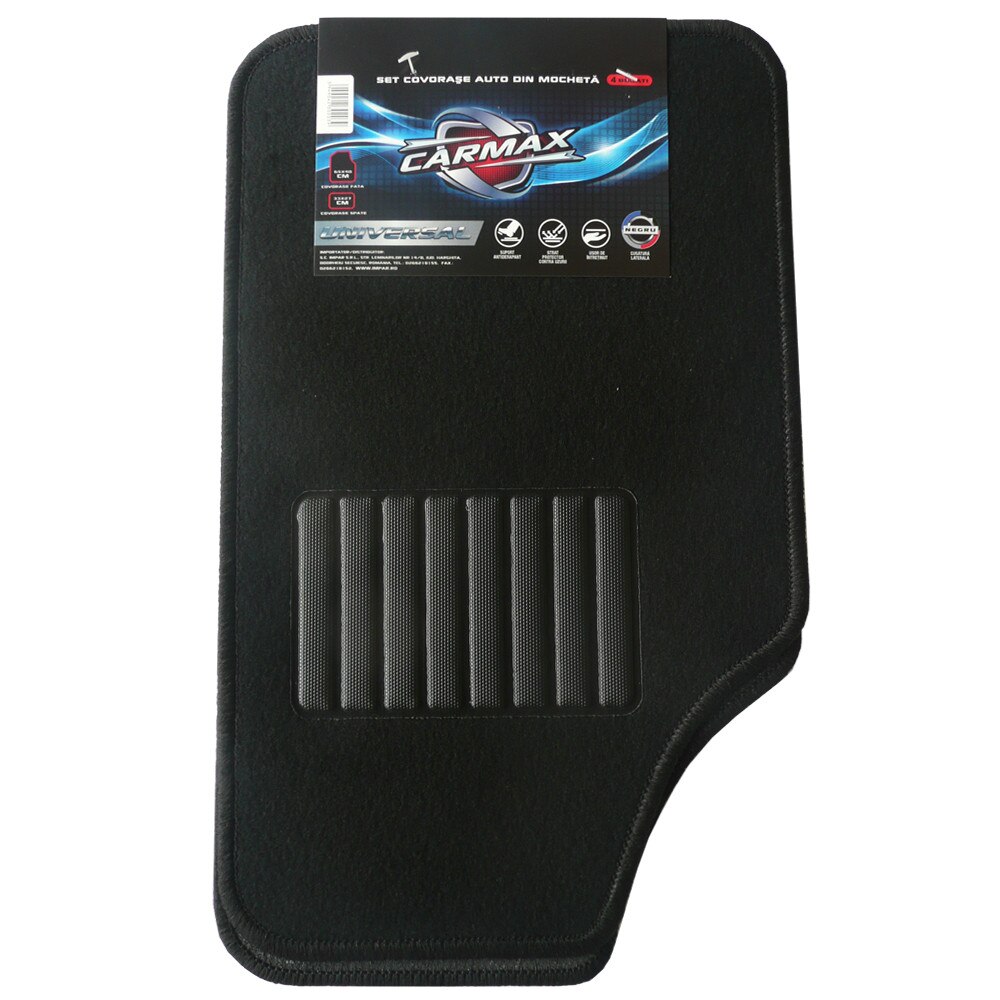 Covorase textil auto negru 4buc. Carmax