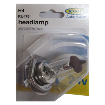 Bec 24V 75/70W H4 P43T Ru475 1 buc. Ring Bec 24V 75/70W H4 P43T Ru475 1 buc. Ring