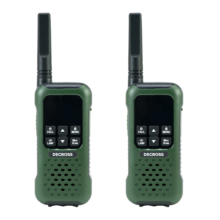 Hordozható rádióállomás PMR PNI Decross DC93, 446MHz, 0,5W, 16CH, vízálló IP67, 2 darabos készlet