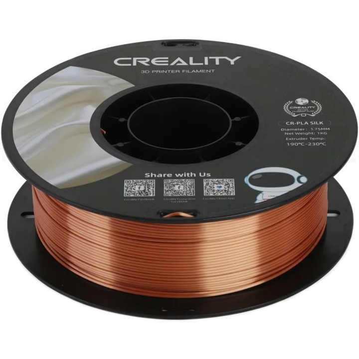 Creality CR-Silk 3D nyomtató filament, vörös réz
