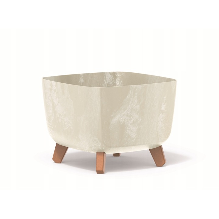 Саксии с крака Prosperplast, Gracia, Plastic, Cream