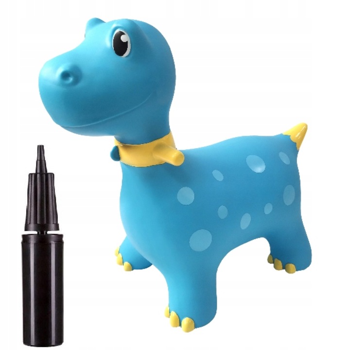 Dinosauraur Gum Base Base Jump 60cm Albastru + Pompa