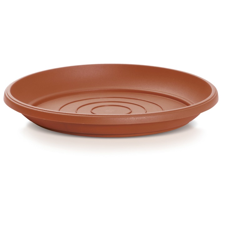 Tányér edényekhez, Prosperplast, 14 cm, Barna
