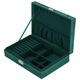 Cutie depozitare si organizare bijuterii, velur, 28 x 19,5 x 7cm, verde