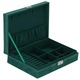 Cutie depozitare si organizare bijuterii, velur, 28 x 19,5 x 7cm, verde