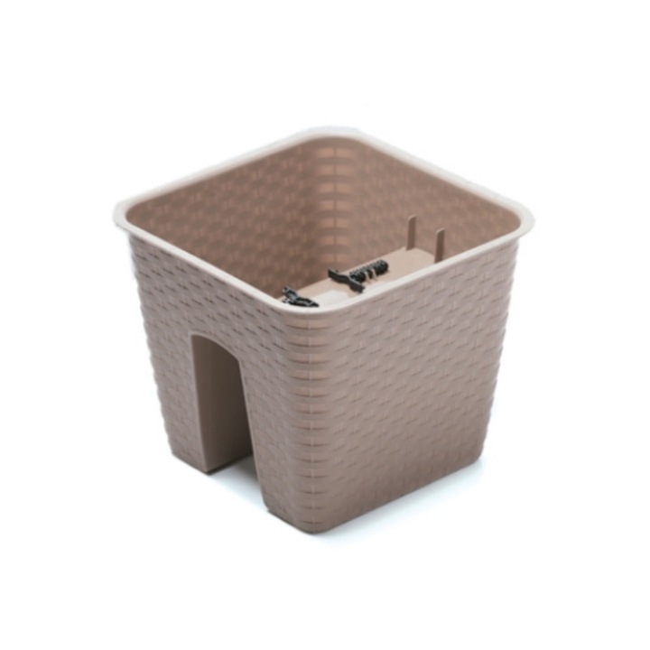 Edények a korláthoz, Prosperplast, Műanyag, 22x27x19cm, Krém