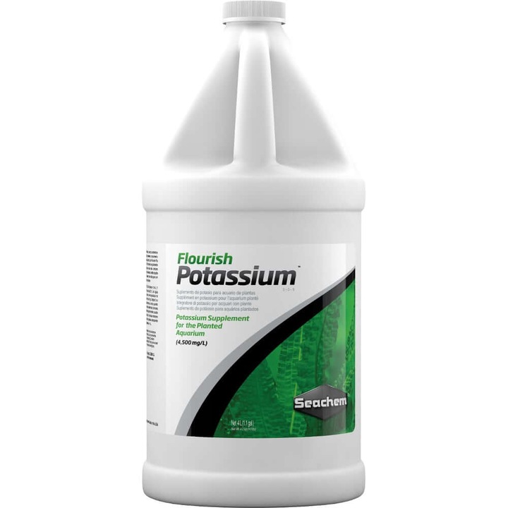 Fertilizant lichid plante acvariu Flourish Potassium, Seachem, 4 L