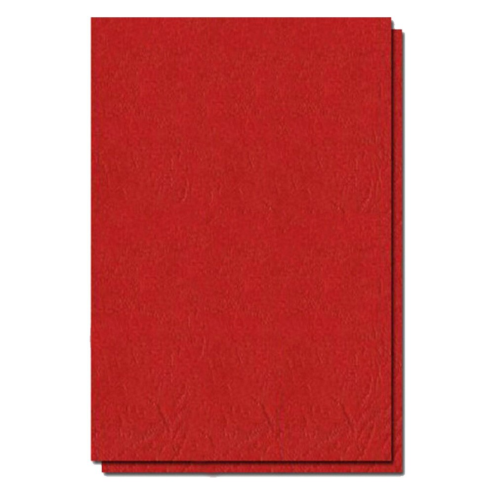 Coperti carton pentru indosariere, IBIND, imitatie piele, A4, rosu, 250 g/mp, 100 buc/set