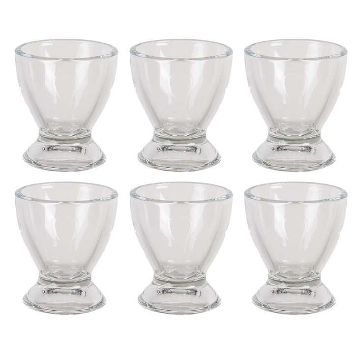 6 db Üveg tojástartó készlet, 6 cm