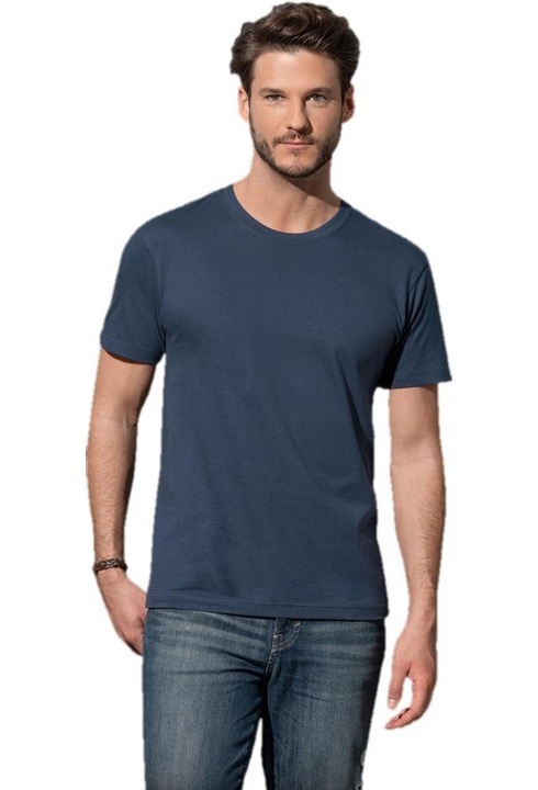 Tricou barbati, Bumbac, 5XL, Bleumarin, 5XL