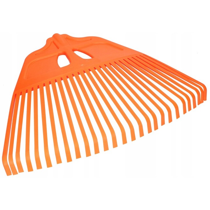 Нож за градинско гребло, Kotarbau, Пластмаса, 27 зъба, 510 x 570 mm, Оранжев