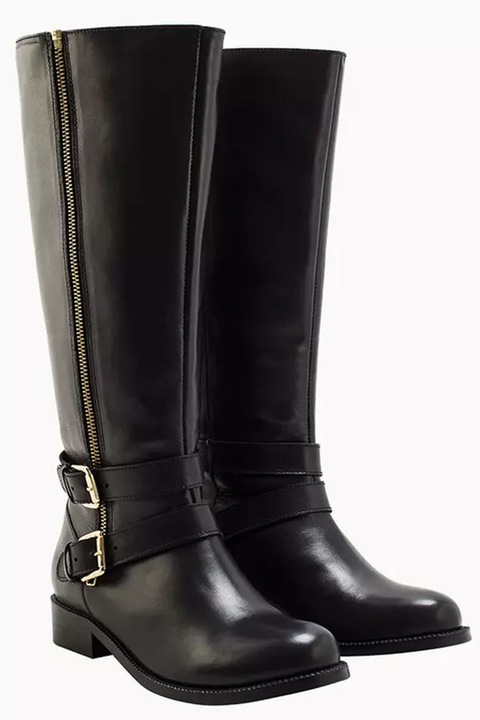 Cizme dama, Redfoot, Piele naturala, Negru, Negru