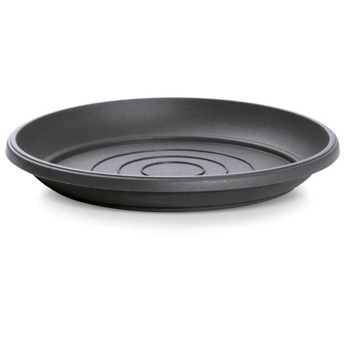 Tányér edényekhez, Prosperplast, 29 cm, Sötétszürke