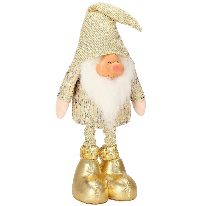 Figurina elf, Stofa, 50 cm, Auriu, 1 buc