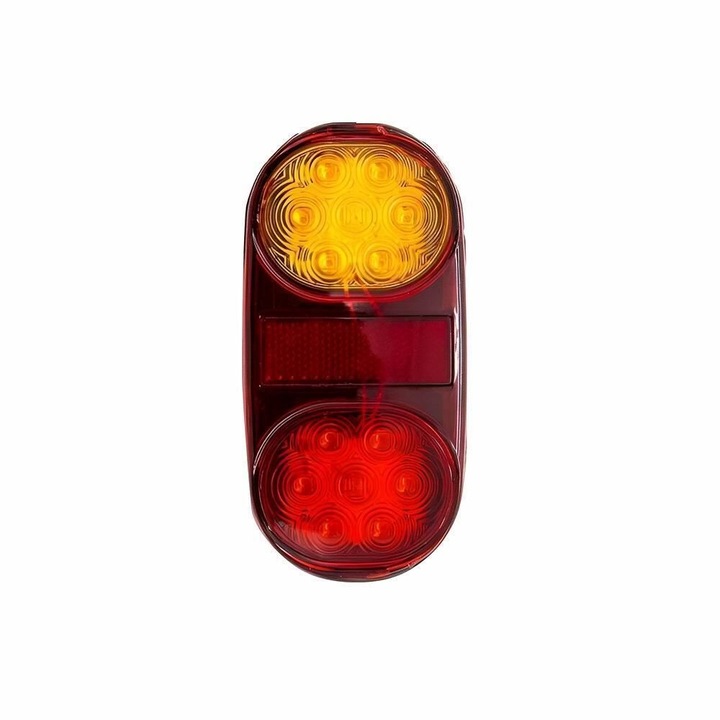 Lampa spate 160x76, dreapta-stanga, 4 functii, catadioptru, 12-24V, 18 LED-uri, JCB TT.12014