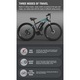DUOTTS C29 Elektromos kerékpár, 750 W, autonómia 50 km, 50 km/h, 29'', fekete/kék