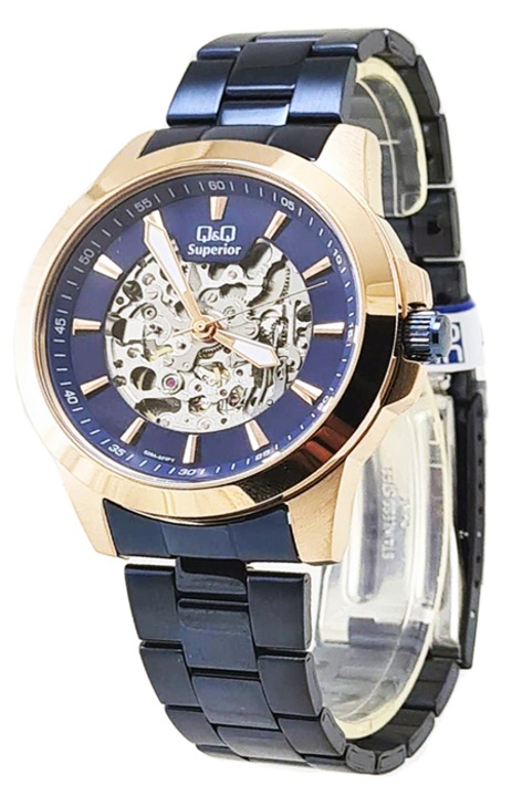 Q&Q Superior Skeleton S09A-503VY automata férfi karóra