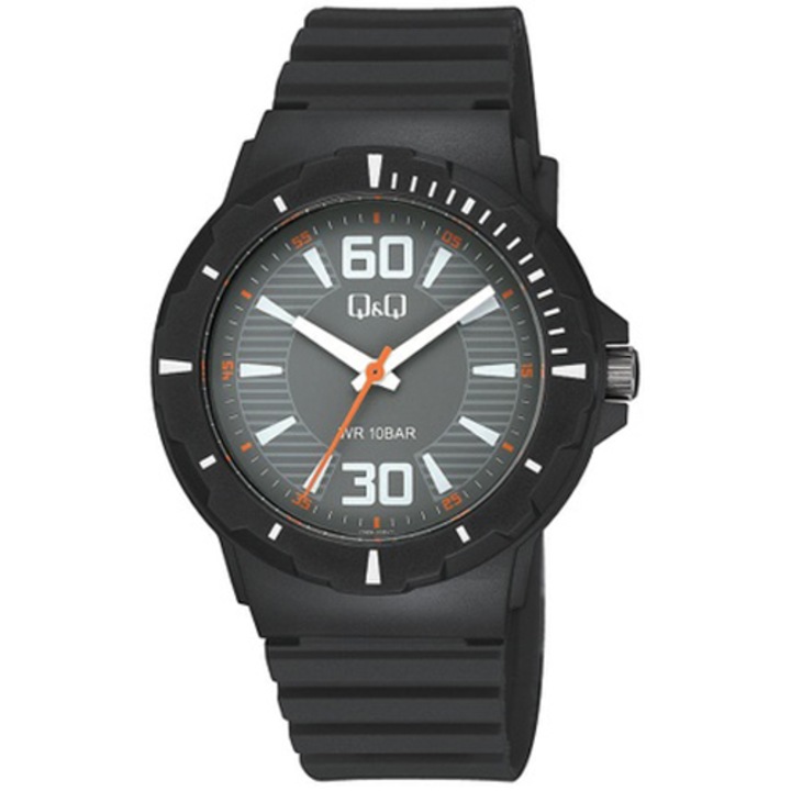 Ceas barbati, Q&Q, V02A-006VY, Analog, Negru