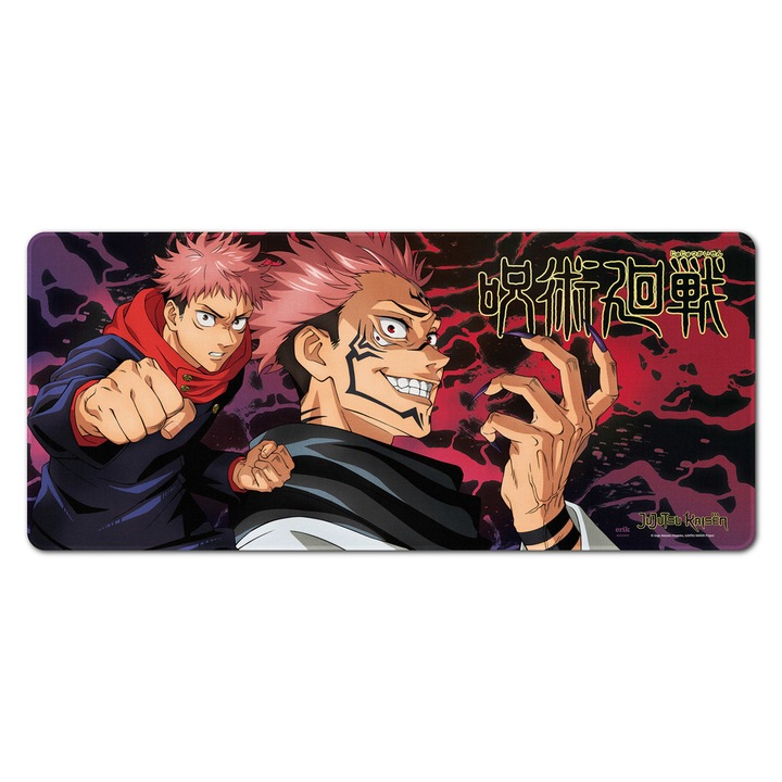 Mousepad profesional pentru gaming si birou Jujutsu Kaisen, model XL, antiderapant, impermeabil, 80x35 cm