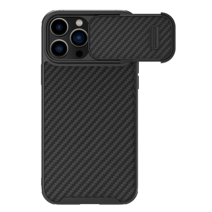 Carcasa Nillkin Synthetic Fiber S compatibila cu iPhone 14 Pro Max Black