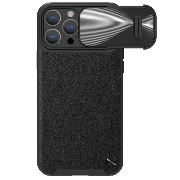 Протектор Nillkin Cam Shield Leather S, съвместим с iPhone 14 Pro Max черен