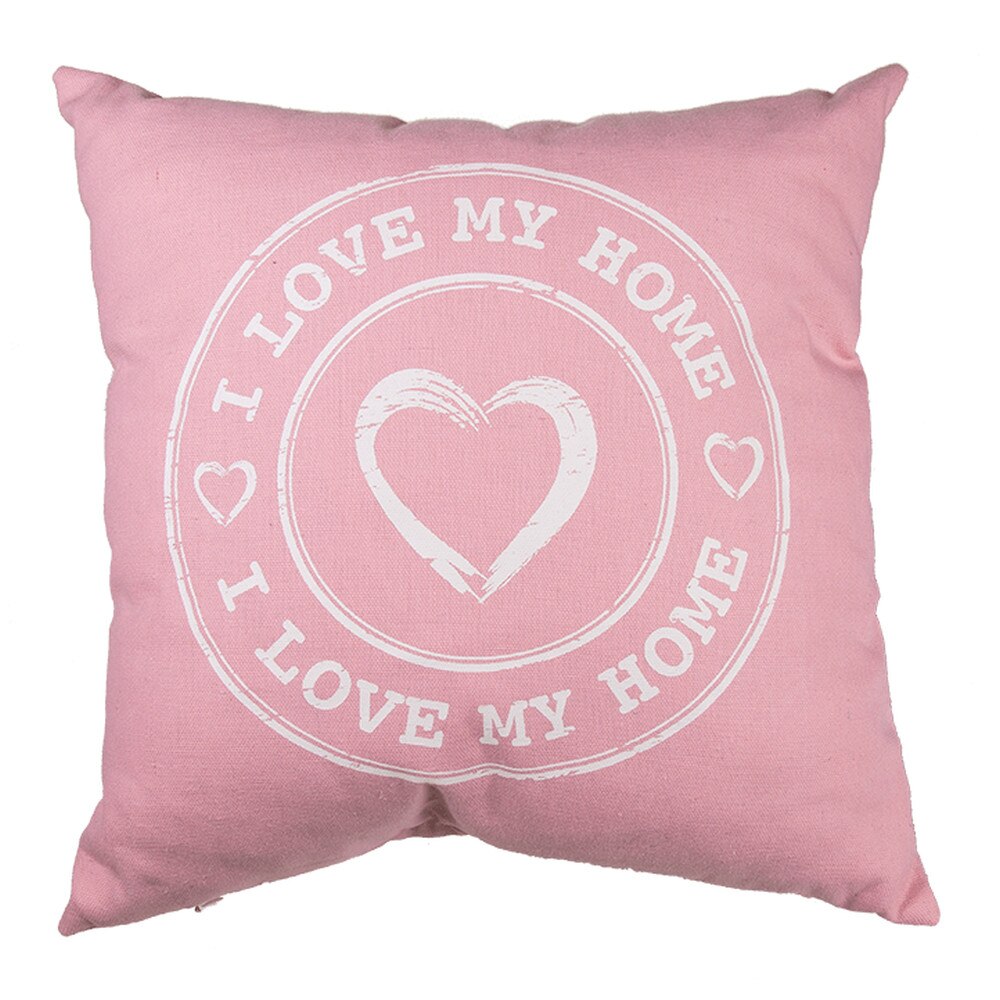 Perna decorativa I love my home - roz, 40 x 40 cm, Radar 190241