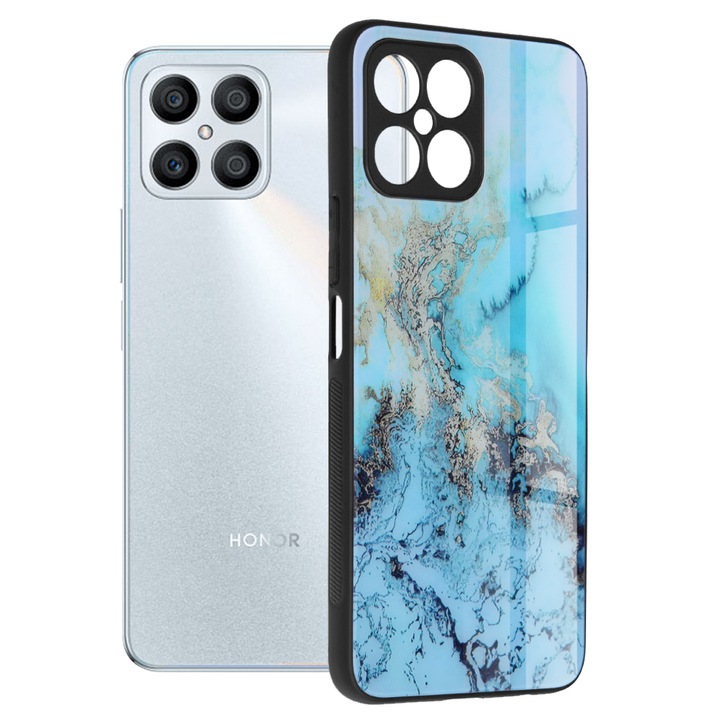 Кейс за Honor X8, Techsuit Glaze Series, Blue Ocean