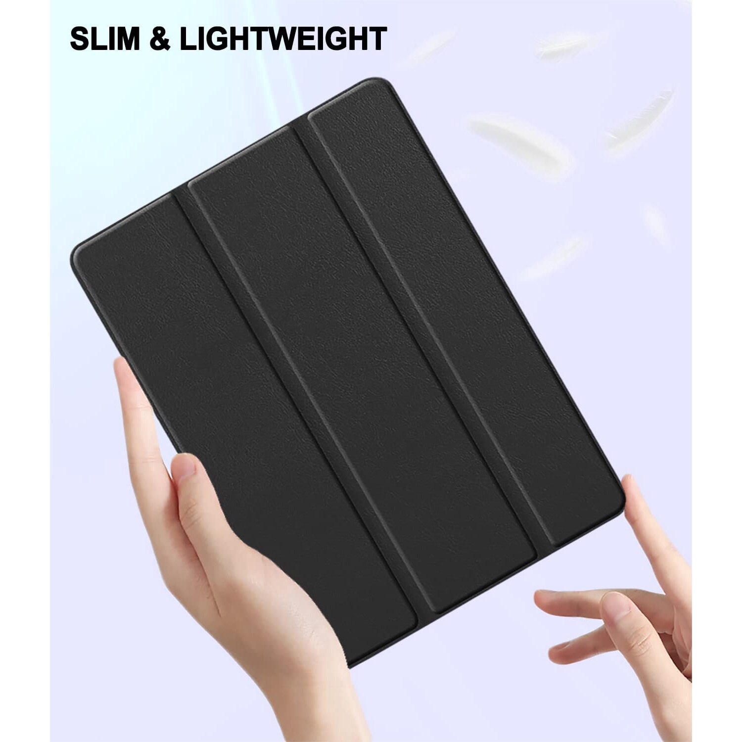 Husa Slim Sigloo, Smart Cover Trifold, pentru tableta iPad 2021/2020/2019, 10.2Inch si iPad Air3/iPad Pro,10.5Inch, Black
