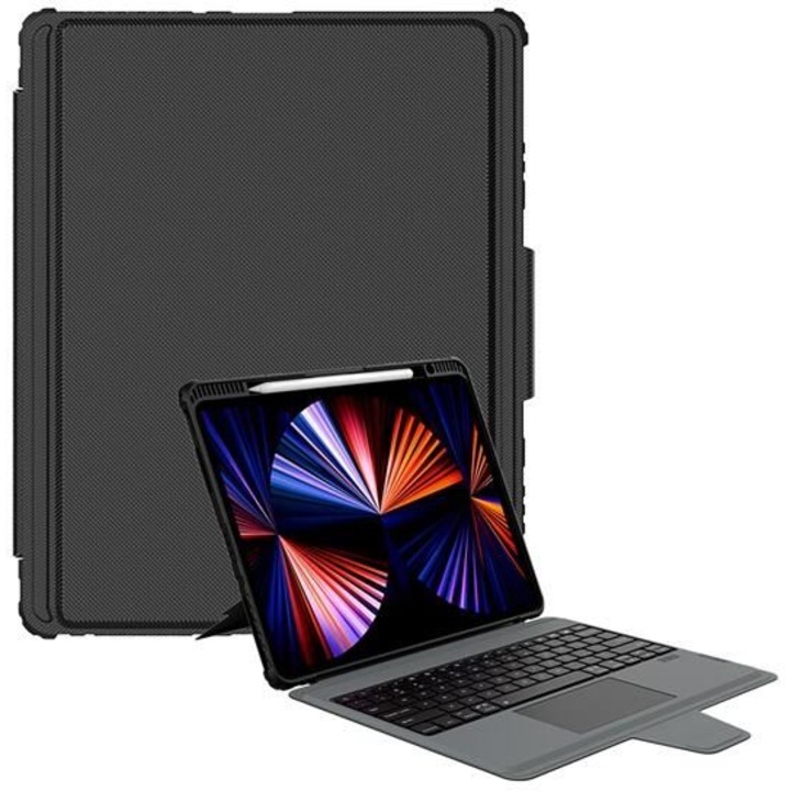 Nillkin Bumper Combo billentyűzetes tok iPad Pro 12.9 (2020/2021/2022) és iPad Air 13 (2024/2025) készülékhez fekete